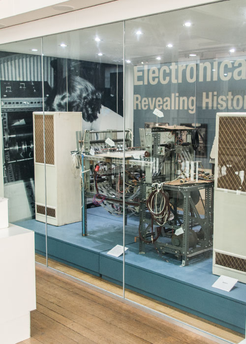Oramics Machine on display in the Science Museum